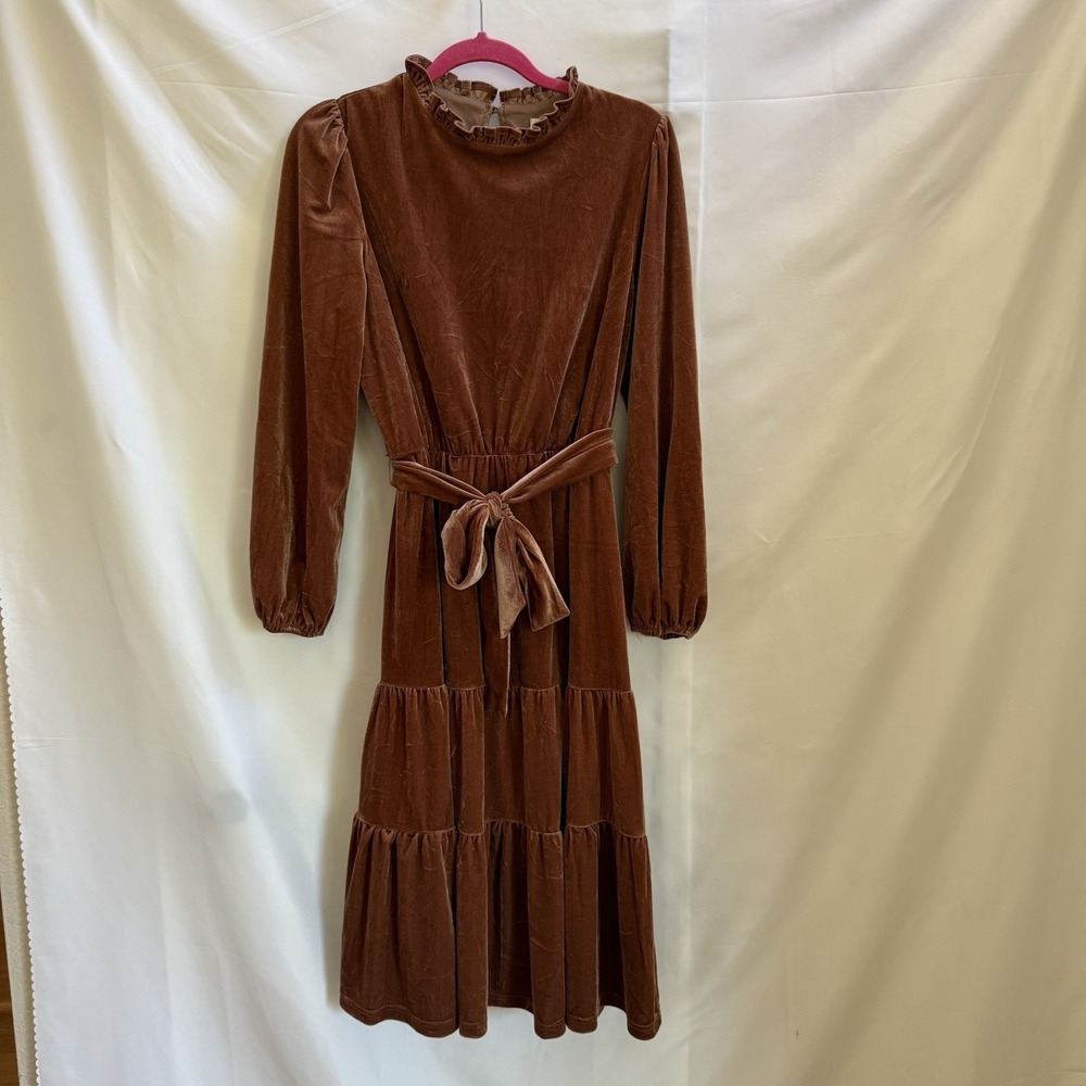 Bohme Detailed & Distinctive Dress Velvet L Romantic Cottage Country Peasant